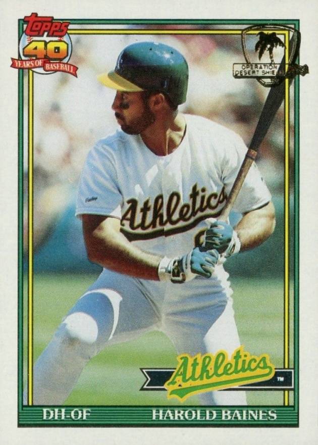 1991 Topps Desert Shield Harold Baines #166 Baseball Card