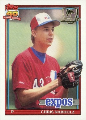 1991 Topps Desert Shield Chris Nabholz #197 Baseball Card