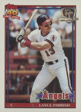 1991 Topps Desert Shield Lance Parrish #210 Baseball Card