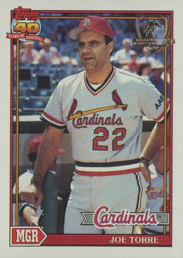 1991 Topps Desert Shield Joe Torre #351 Baseball Card