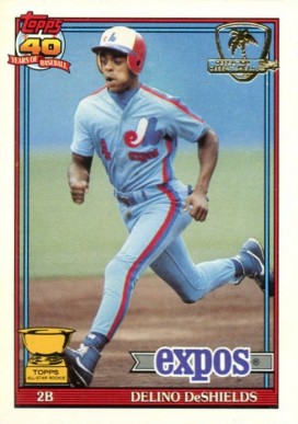 1991 Topps Desert Shield Delino DeShields #432 Baseball Card