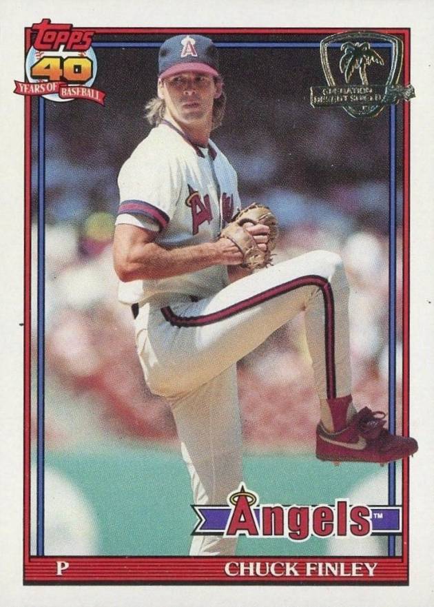1991 Topps Desert Shield Chuck Finley #505 Baseball Card