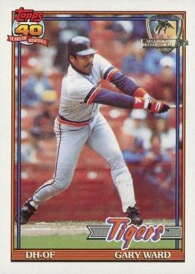 1991 Topps Desert Shield Gary Ward #556 Baseball Card