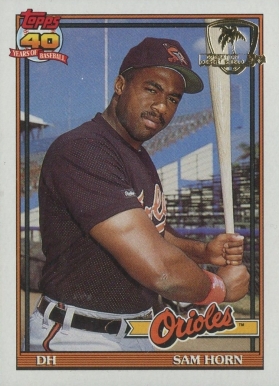 1991 Topps Desert Shield Sam Horn #598 Baseball Card