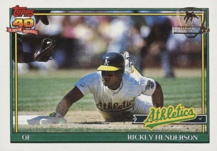 1991 Topps Desert Shield Rickey Henderson #670 Baseball Card