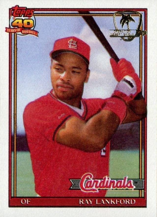 1991 Topps Desert Shield Ray Lankford #682 Baseball Card