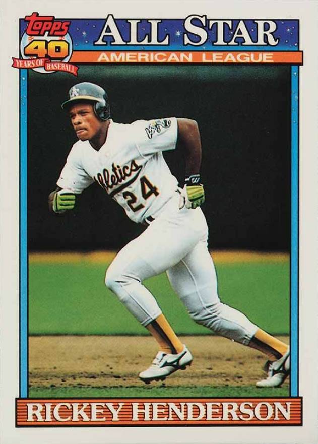 1991 Topps Tiffany Rickey Henderson #391 Baseball Card