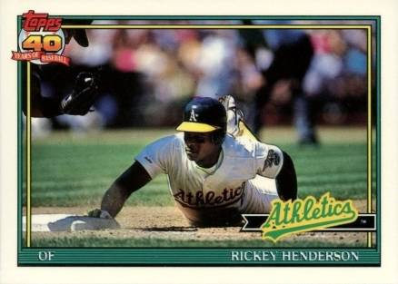 1991 Topps Tiffany Rickey Henderson #670 Baseball Card