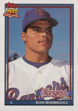 1991 Topps Traded Ivan Rodriguez #101T Baseball Card