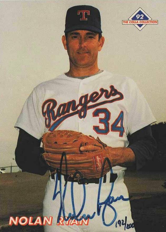 1992 Barry Colla Ryan Nolan Ryan #NR Baseball Card