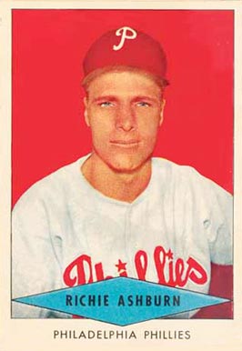 1954 Red Heart Dog Food Richie Ashburn #1 Baseball Card