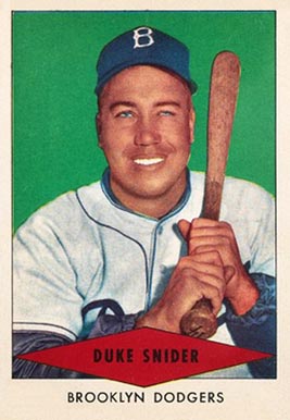 1954 Red Heart Dog Food Duke Snider #29 Baseball Card