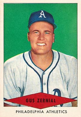 1954 Red Heart Dog Food Gus Zernial #33 Baseball Card