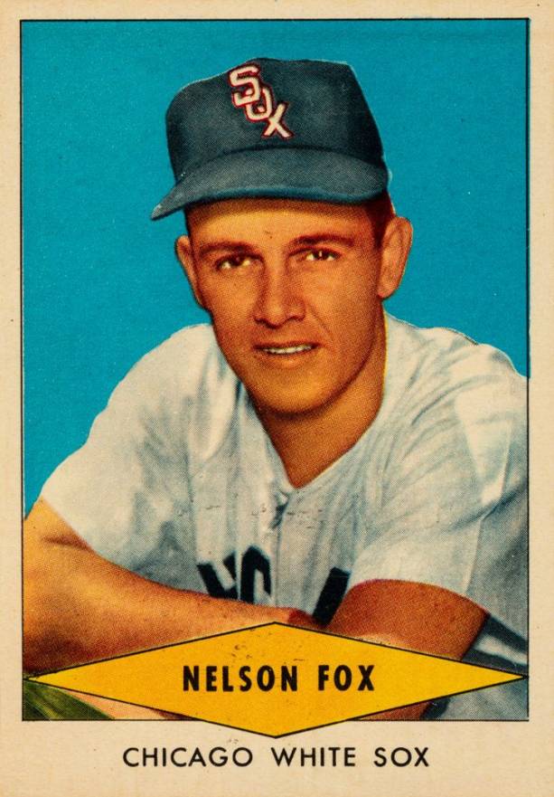 1954 Red Heart Dog Food Nelson Fox #9 Baseball Card