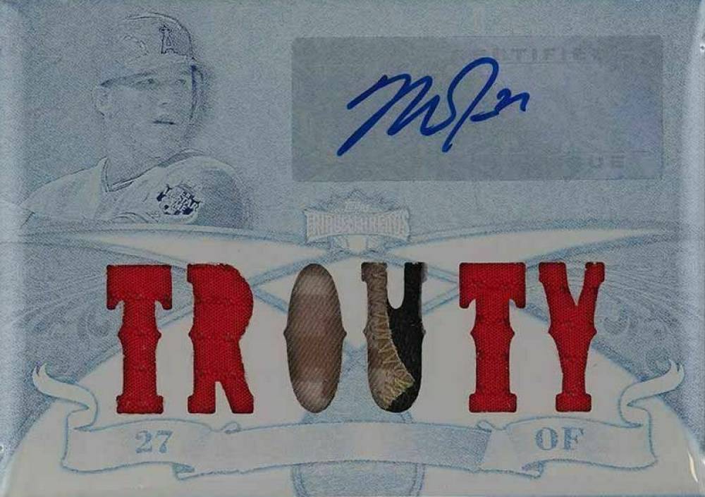 2013 Topps Triple Threads Autograph Relics Mike Trout #MTR1 Baseball Card