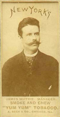 1888 Yum Yum Tobacco JAMES MUTRIE. MANAGER. # Baseball Card