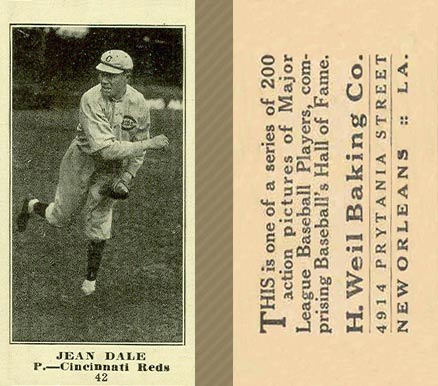1916 Weil Baking Co. Jean Dale #42 Baseball Card