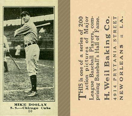 1916 Weil Baking Co. Mike Doolan #50 Baseball Card