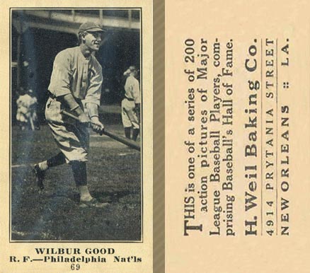 1916 Weil Baking Co. Wilbur Good #69 Baseball Card