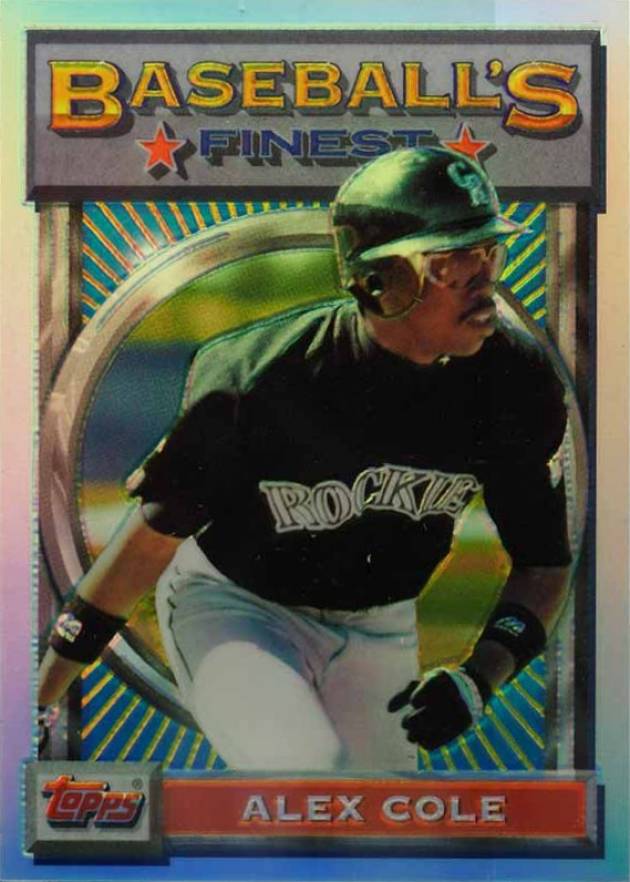1993 Finest Alex Cole #12 Baseball Card