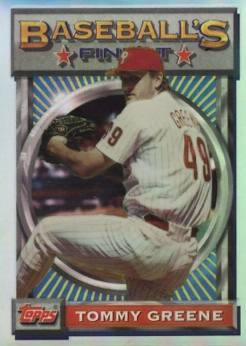 1993 Finest Tommy Greene #149 Baseball Card
