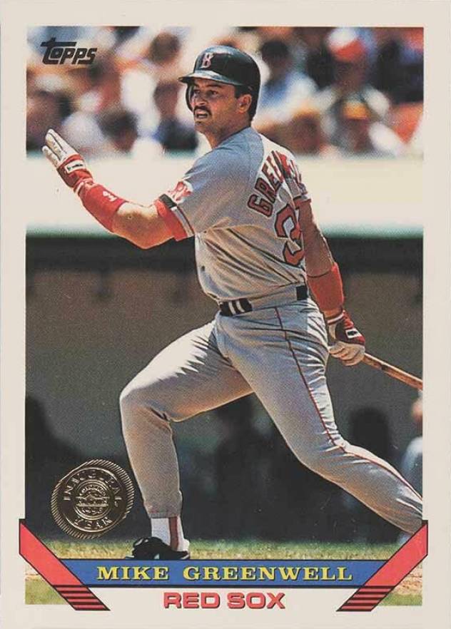 Mike Grenwell 1990 Star Company Boston Red Sox Blue GLOSSY Promo Card 