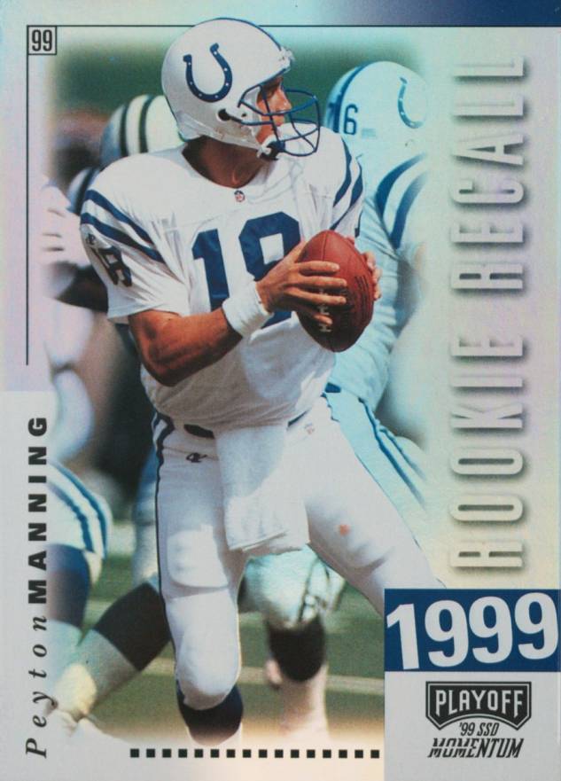 1999 Playoff Momentum Rookie Recall Peyton Manning #RR16 Football Card