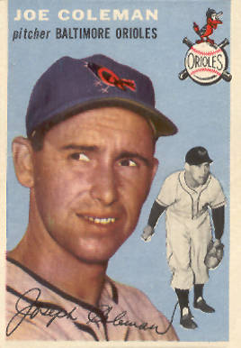 1954 Topps Joe Coleman #156 Baseball Card