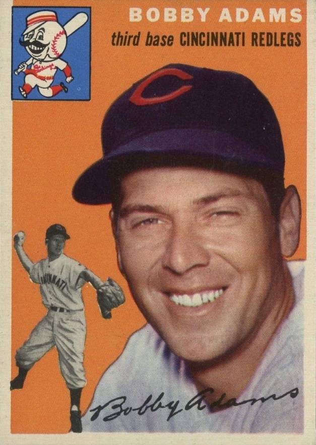 1954 Topps Bobby Adams #123 Baseball Card