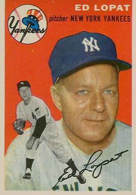 1954 Topps Ed Lopat #5 Baseball Card Value Price Guide