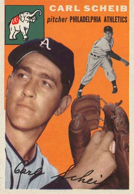 1954 Topps Carl Scheib #118 Baseball Card