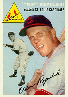 1954 Topps Rip Repulski #115 Baseball Card