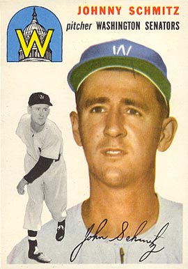 1954 Topps Johnny Schmitz #33 Baseball Card