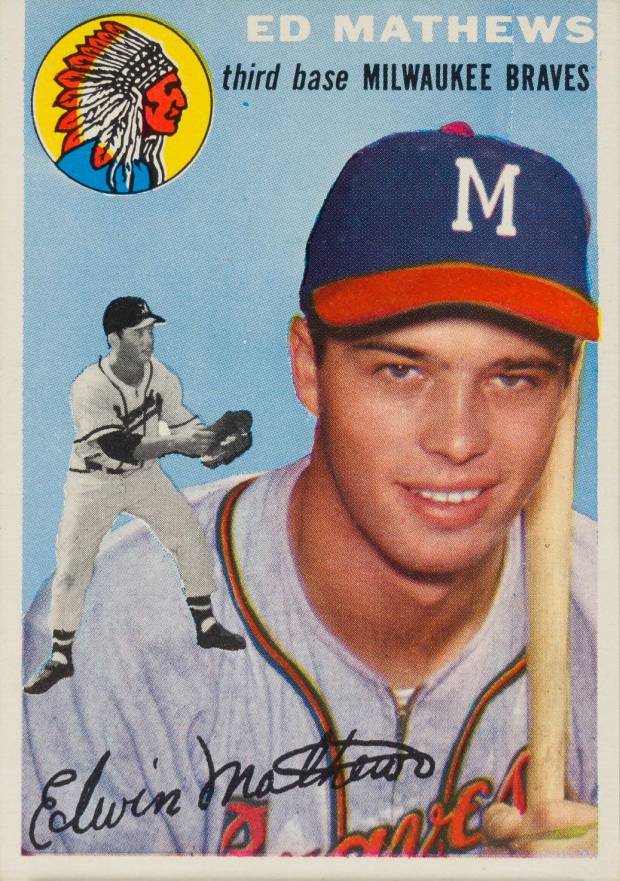 1954 Topps Eddie Mathews #30 Baseball Card
