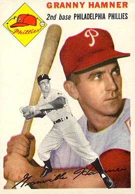 1954 Topps Granny Hamner #24 Baseball Card