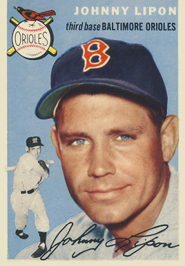 1954 Topps Johnny Lipon #19 Baseball Card