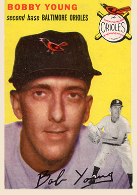 1954 Topps Bobby Young #8 Baseball Card