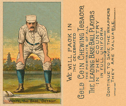 1887 Buchner Gold Coin Deacon White # Baseball Card