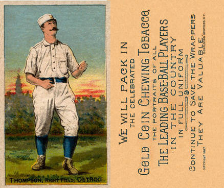 1887 Buchner Gold Coin Sam Thompson # Baseball Card