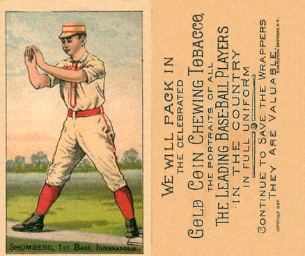 1887 Buchner Gold Coin Otto Shomberg # Baseball Card