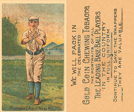 1887 Buchner Gold Coin Chief Rosemann # Baseball Card
