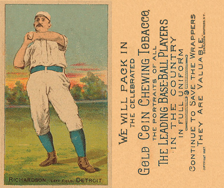 1887 Buchner Gold Coin Hardy Richardson # Baseball Card