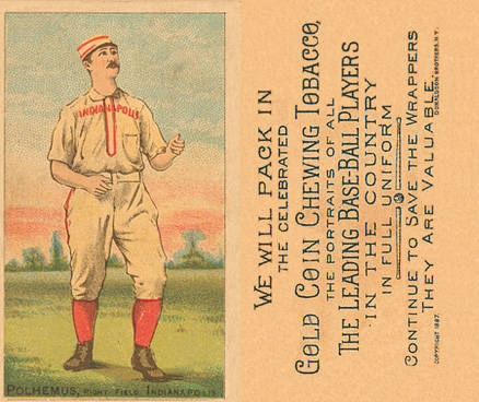1887 Buchner Gold Coin Mark Polhemus # Baseball Card