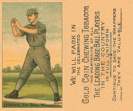 1887 Buchner Gold Coin Billy O'Brien # Baseball Card