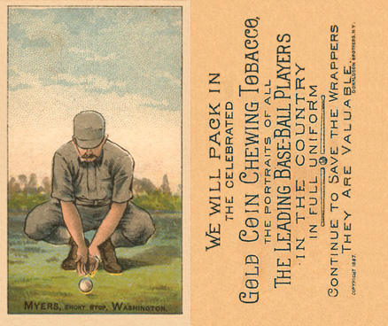 1887 Buchner Gold Coin Al Myers # Baseball Card
