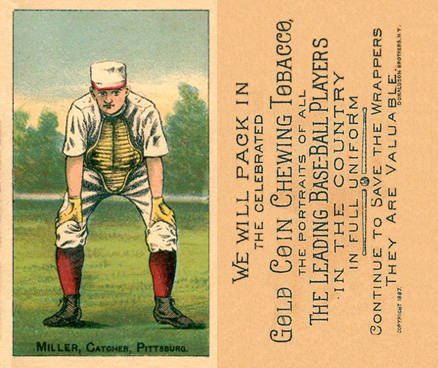 1887 Buchner Gold Coin Doggie Miller # Baseball Card