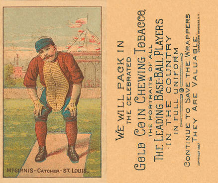 1887 Buchner Gold Coin Jumbo McGinnis # Baseball Card