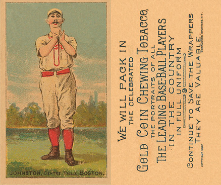 1887 Buchner Gold Coin Dick Johnston # Baseball Card