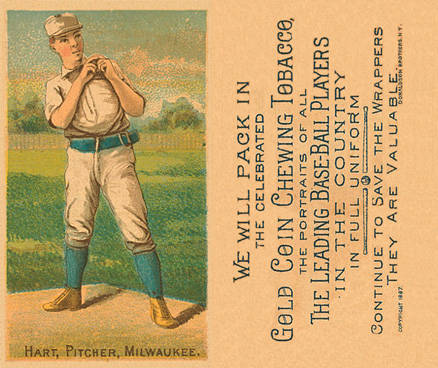 1887 Buchner Gold Coin Billy Hart # Baseball Card