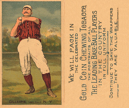 1887 Buchner Gold Coin Pete Gillespie # Baseball Card
